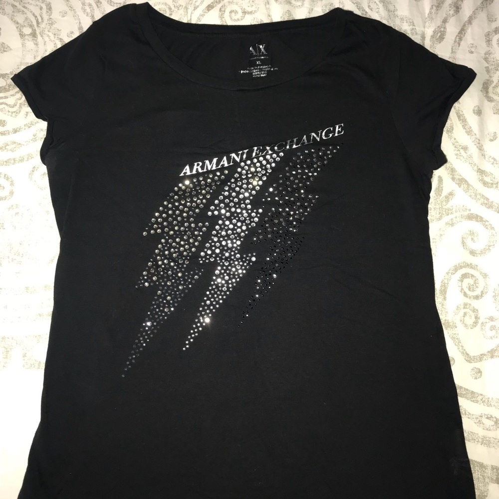 Authentic Armani Exchange lightning bolt T-shirt.